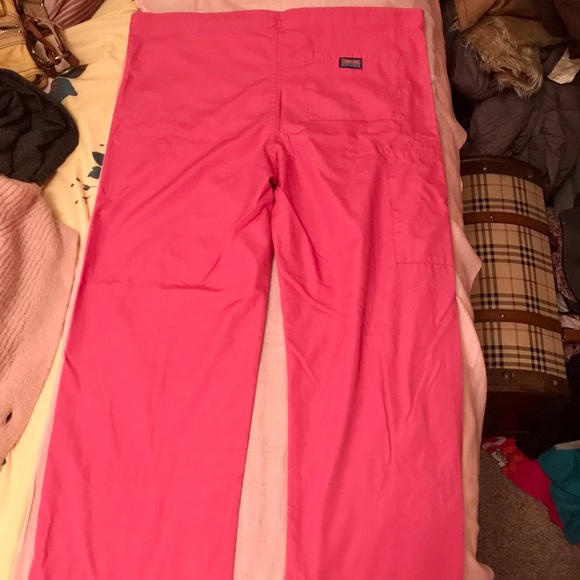 Bubblegum pink drawstring Cherokee scrubs pants - Picture 1 of 6